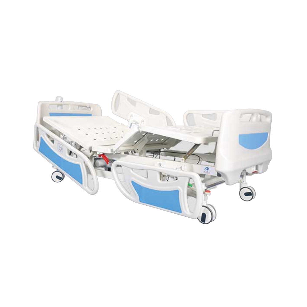 Multi-Function Electric Adjustable Medical Clinic Furniture with Casters Folding Electric Patient Nursing Hospital Bed